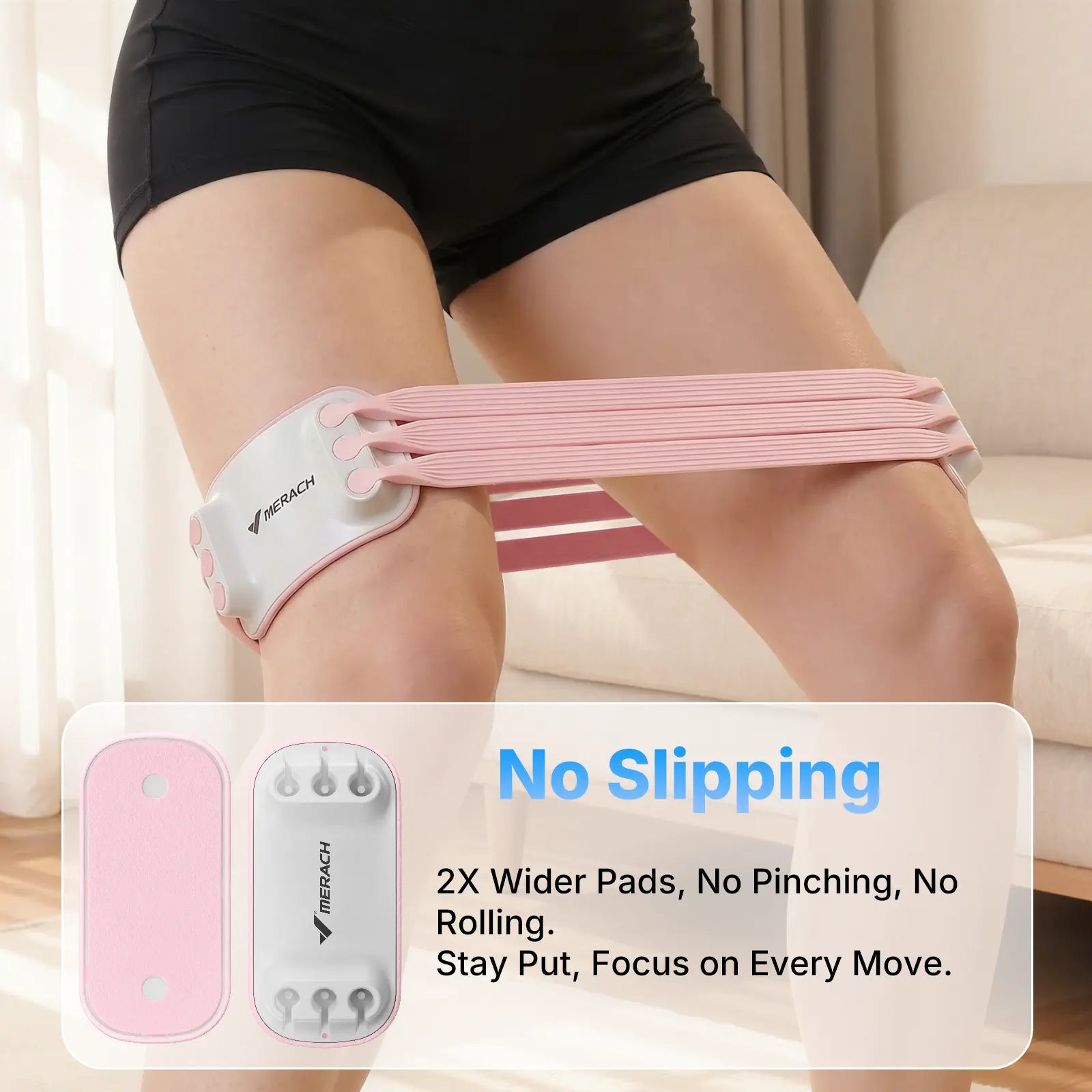 Merach Resistance Bands for Legs and Butt Exercise Loop Bands Yoga, Pilates, Rehab, Fitness and Home Workout, Strength Bands for Booty Resistance Loop Exercise Bands Hiplifter
