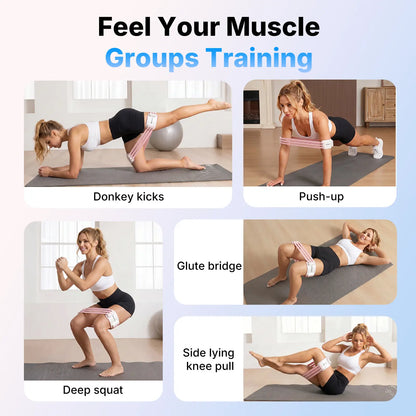 Merach Resistance Bands for Legs and Butt Exercise Loop Bands Yoga, Pilates, Rehab, Fitness and Home Workout, Strength Bands for Booty Resistance Loop Exercise Bands Hiplifter